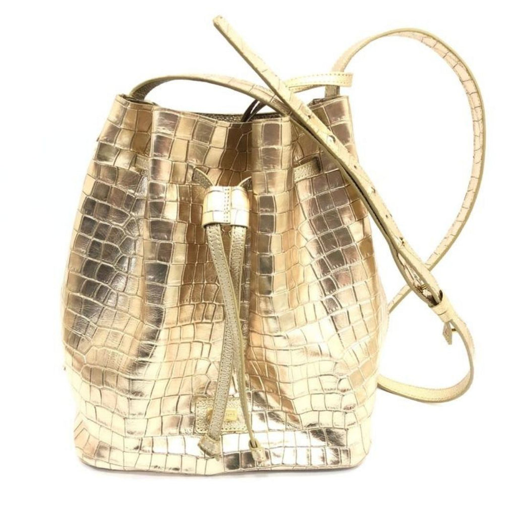 BOLSO CACHATINA - DIMITRIA - CUERO DORADO