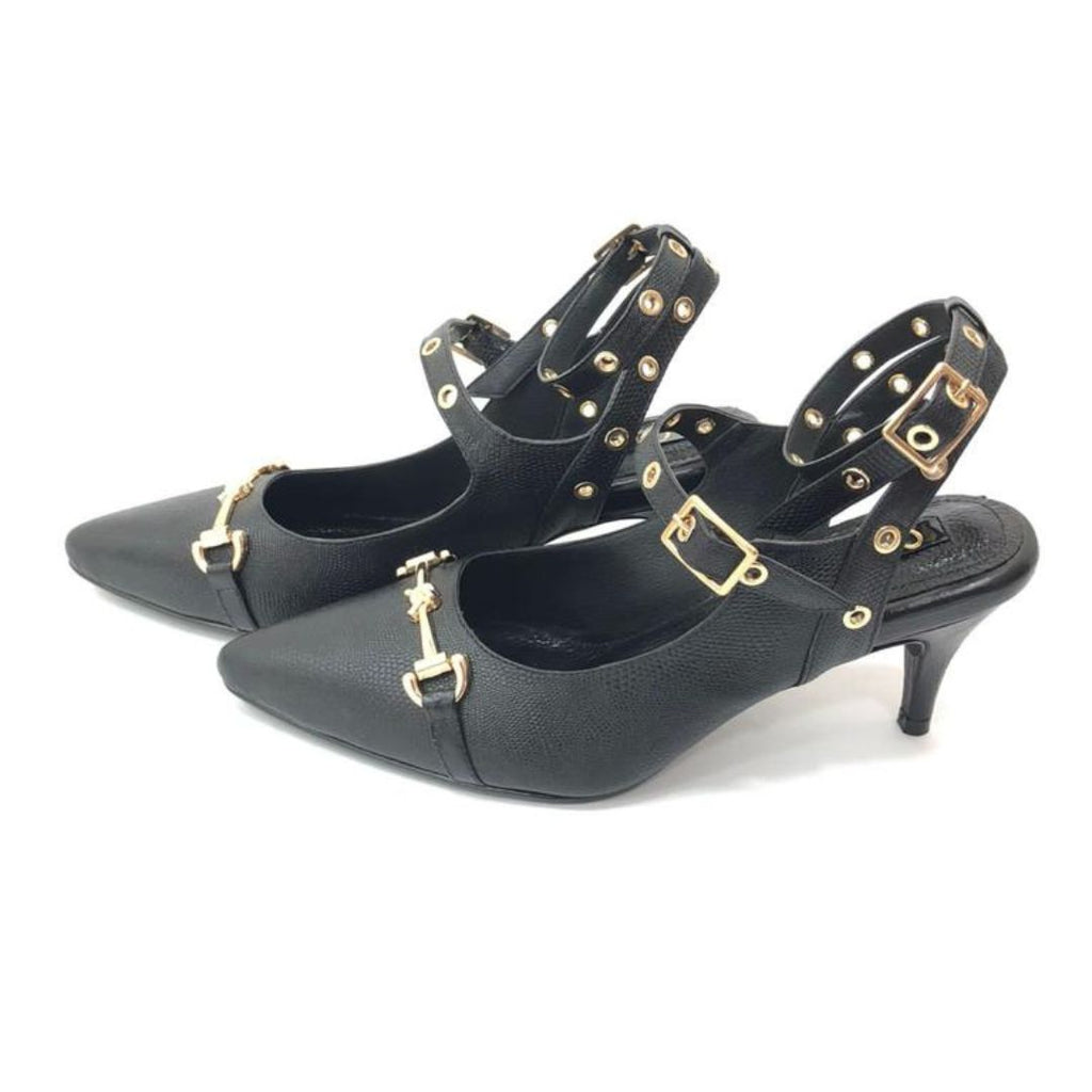 TACÒN - GAYA STORE - 5.5 - CUERO NEGRO - CALZADO CACHATINA