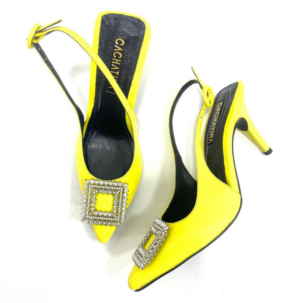 TACÒN - STORM - 8.5 - CUERO AMARILLO - CALZADO CACHATINA