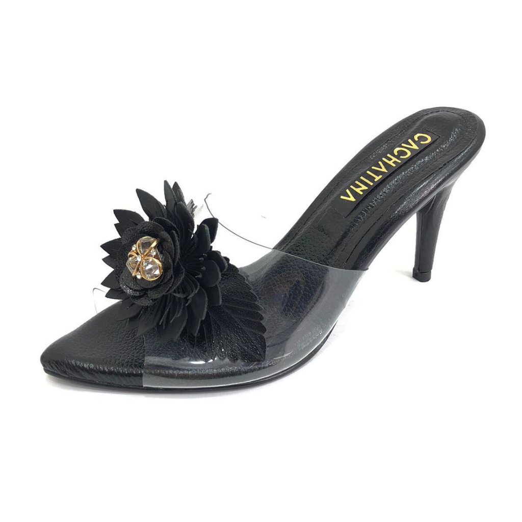 TACÒN - YAMY - 7.5 - CUERO NEGRO - CALZADO CACHATINA