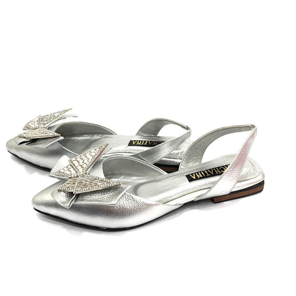 ZUECO CACHATINA - TEYLOR - CUERO PLATEADO - CALZADO CACHATINA