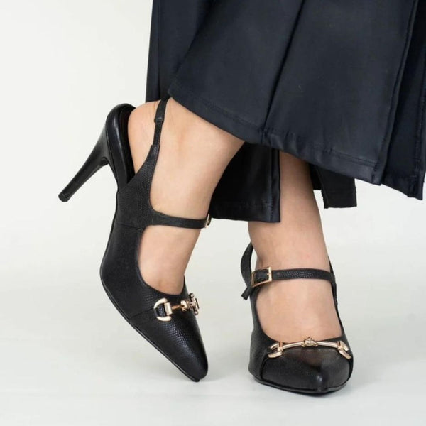 TACÒN - SHOR STORE - 8.5 - CUERO NEGRO - CALZADO CACHATINA