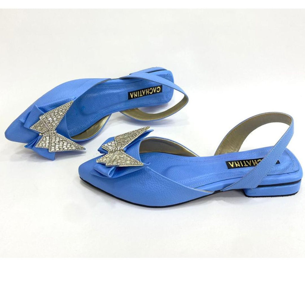 ZUECO CACHATINA - TEYLOR - CUERO AZUL CIELO - CALZADO CACHATINA