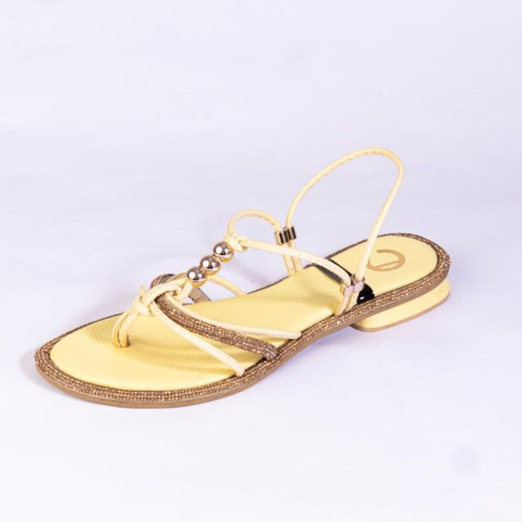 SANDALIA PLANA - GRAY AMARILLO